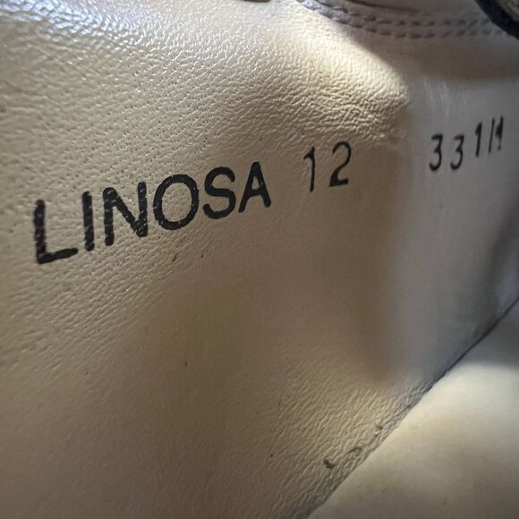 Mezlan Linosa Black Leather Oxford Men’s  12 M Made in Spain Bicycle Toe Dress - Picture 12 of 16